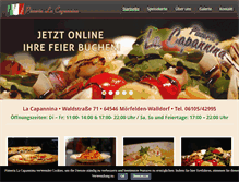 Tablet Screenshot of pizzeria-lacapannina.com